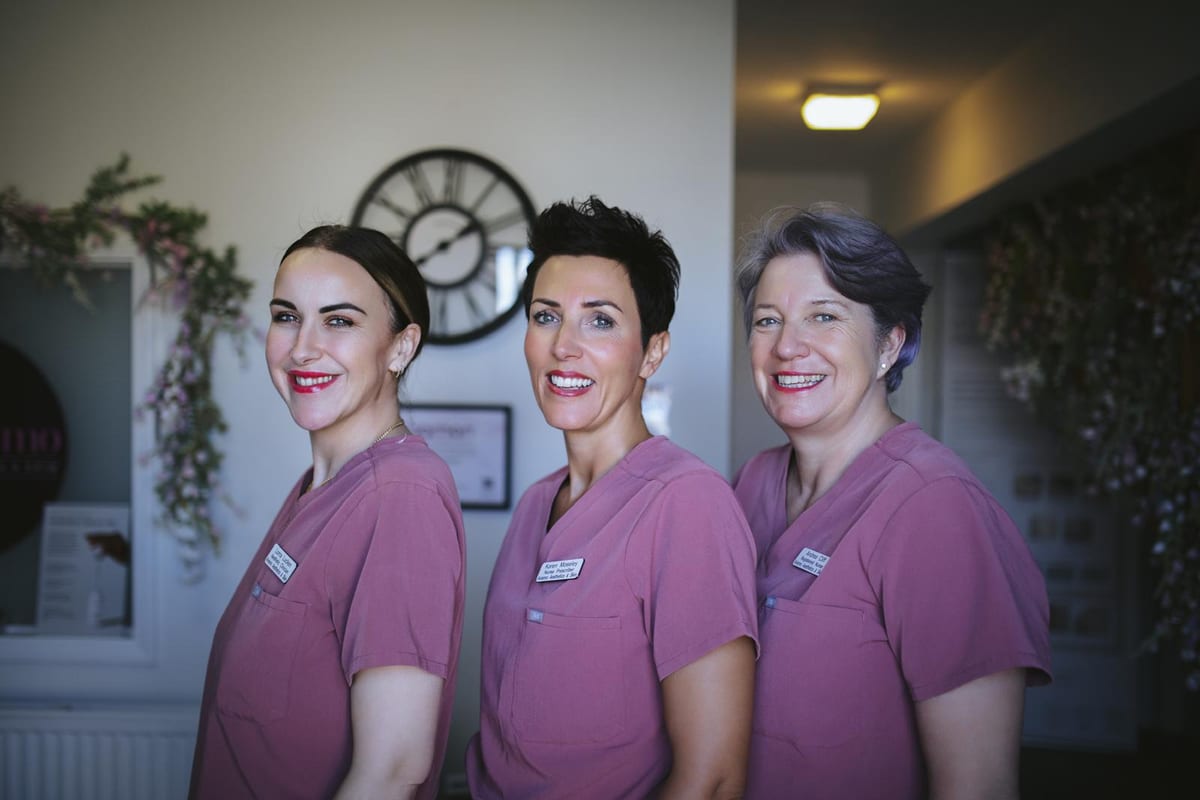 Lorna, Karen and Andrea, the Avismo Aesthetics and Skin team in St Ives, a short drive from Cambridge
