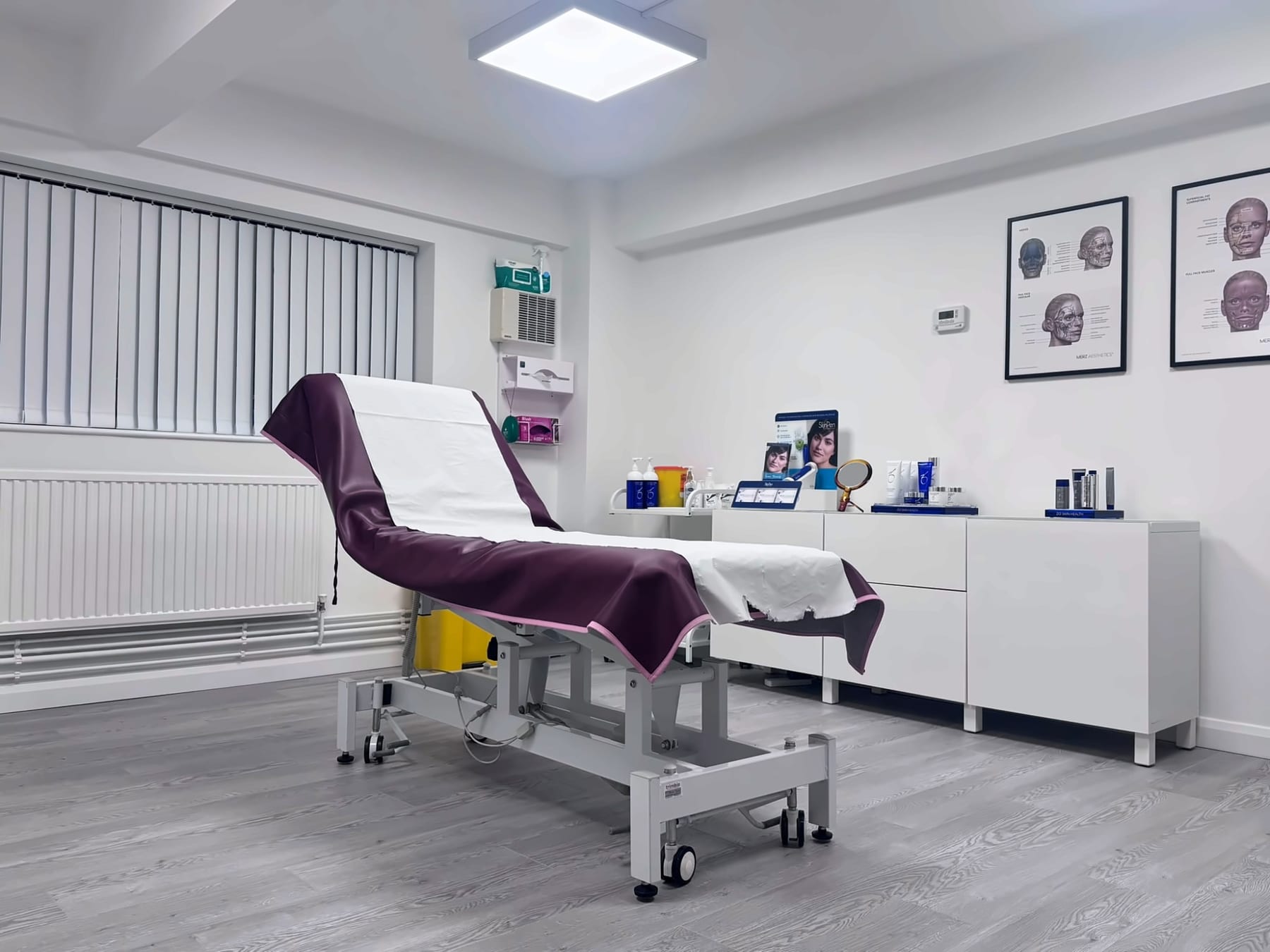 Treatment room at Avismo Aesthetics and Skin, Edison Road, St Ives