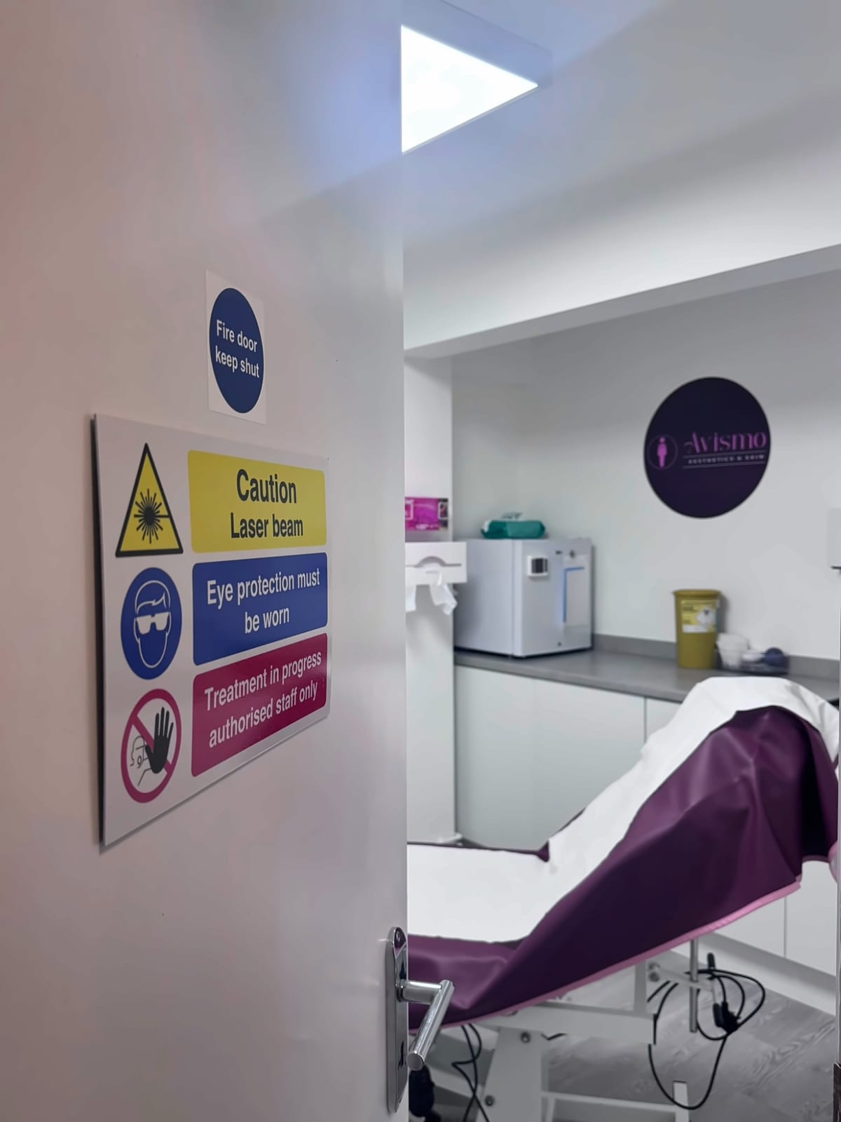 The laser room at Avismo Aesthetics and Skin