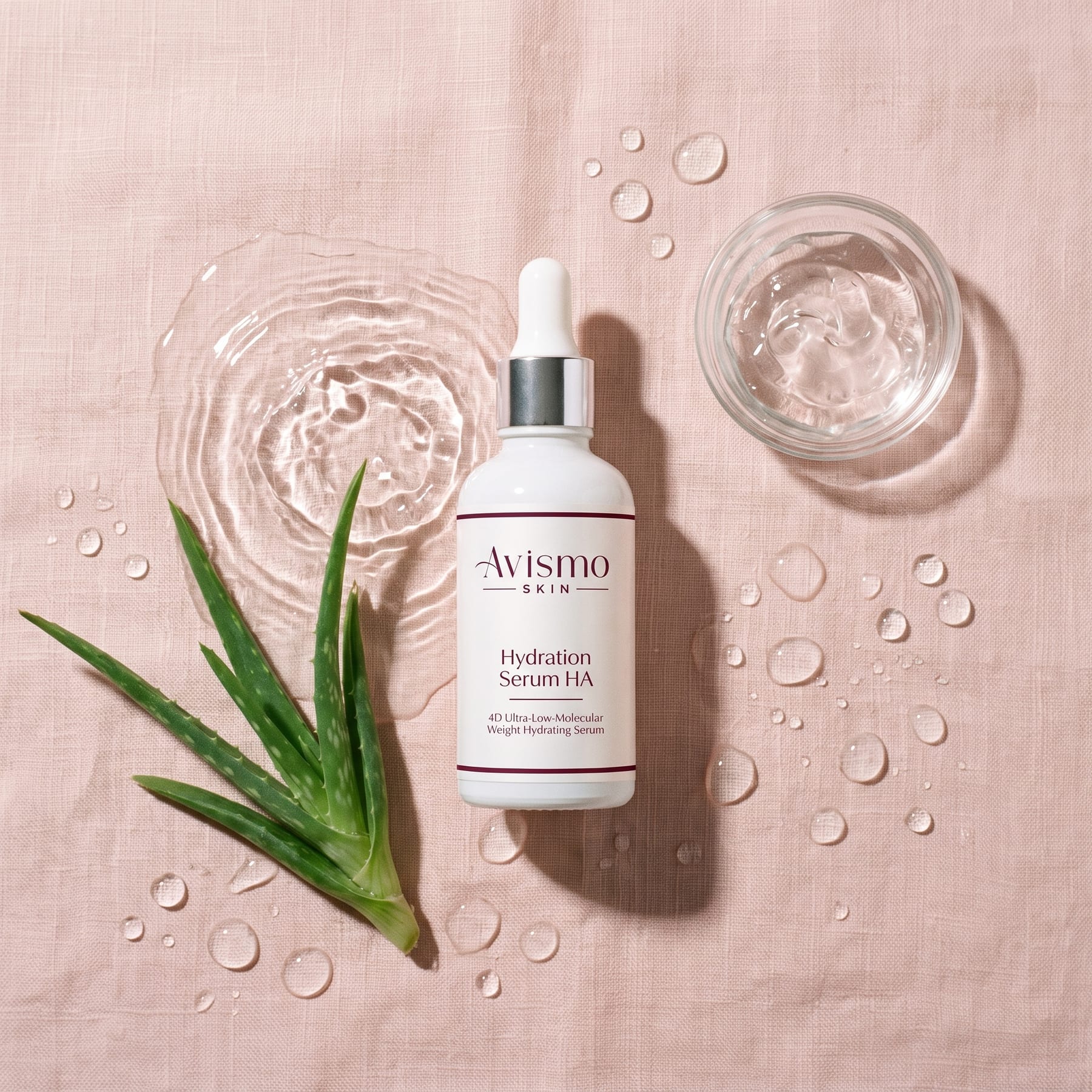 Hydration Serum HA with its key ingredients