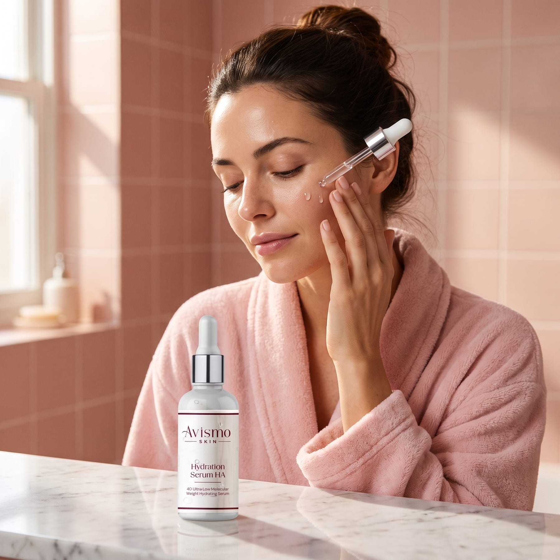 Hydration Serum HA being applied