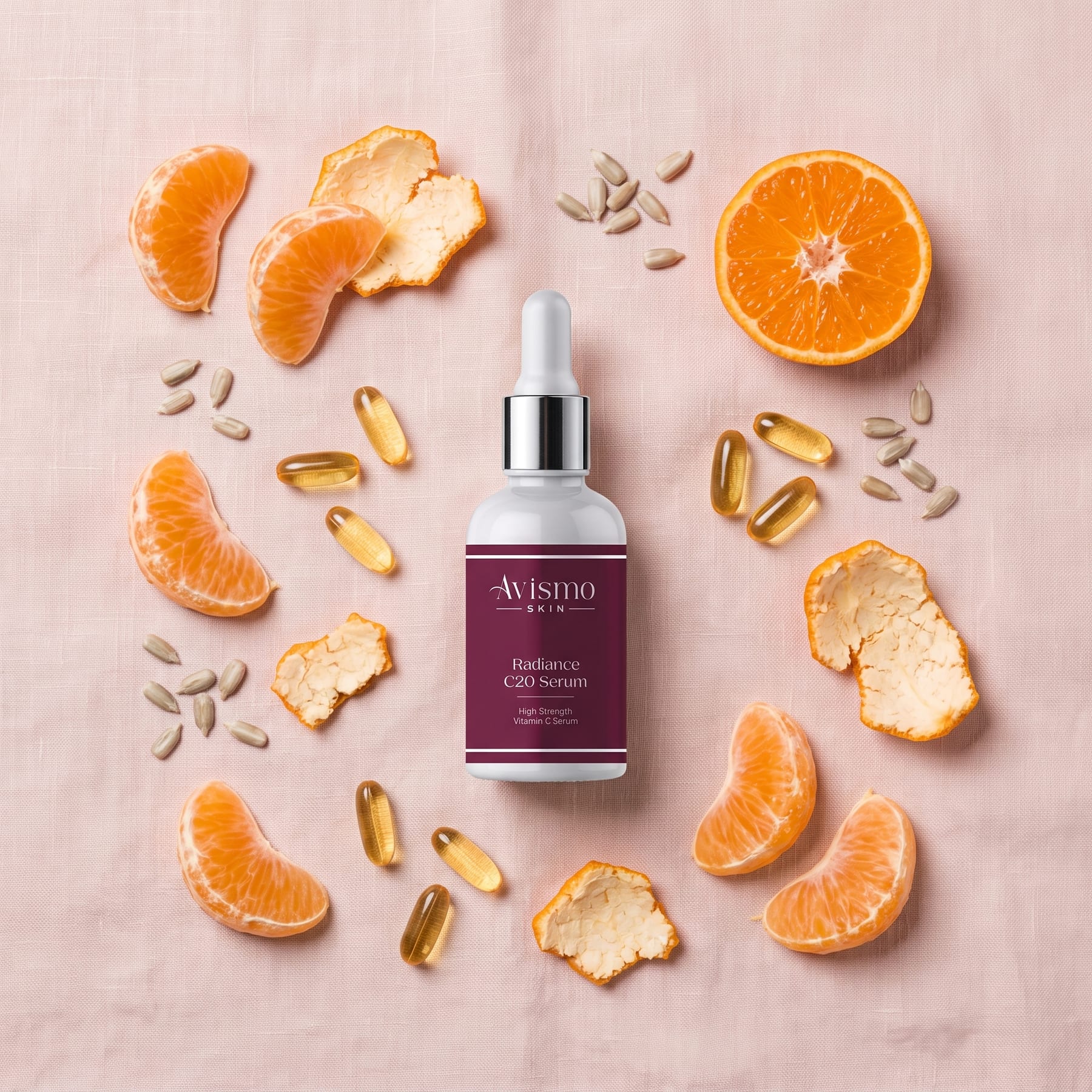 Radiance C20 Serum with its key ingredients