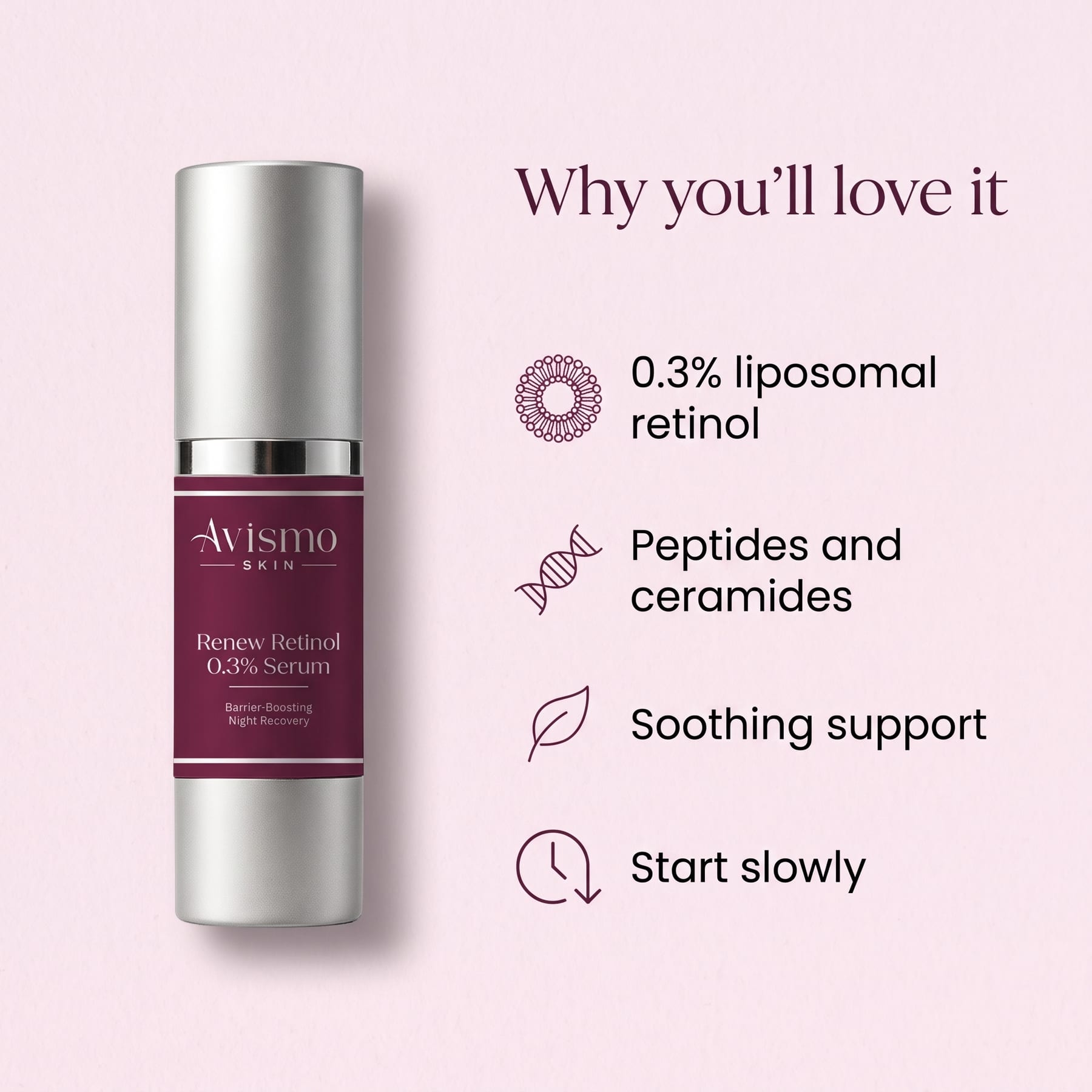 Why you'll love Renew Retinol Serum 0.3%