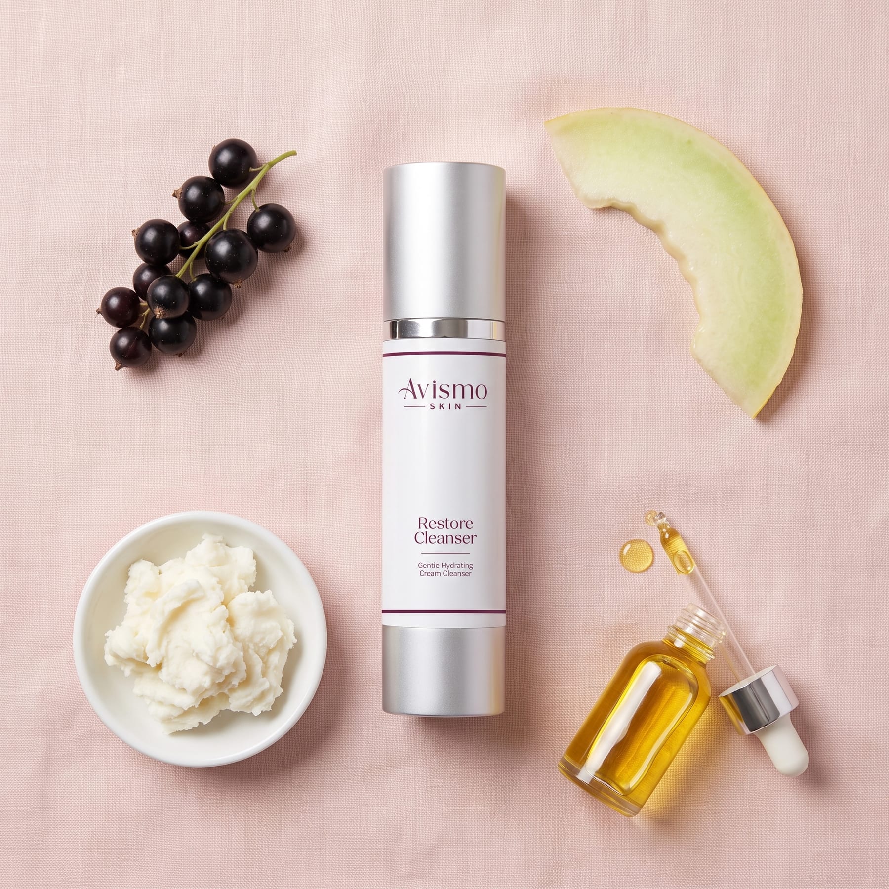Restore Cleanser with its key ingredients